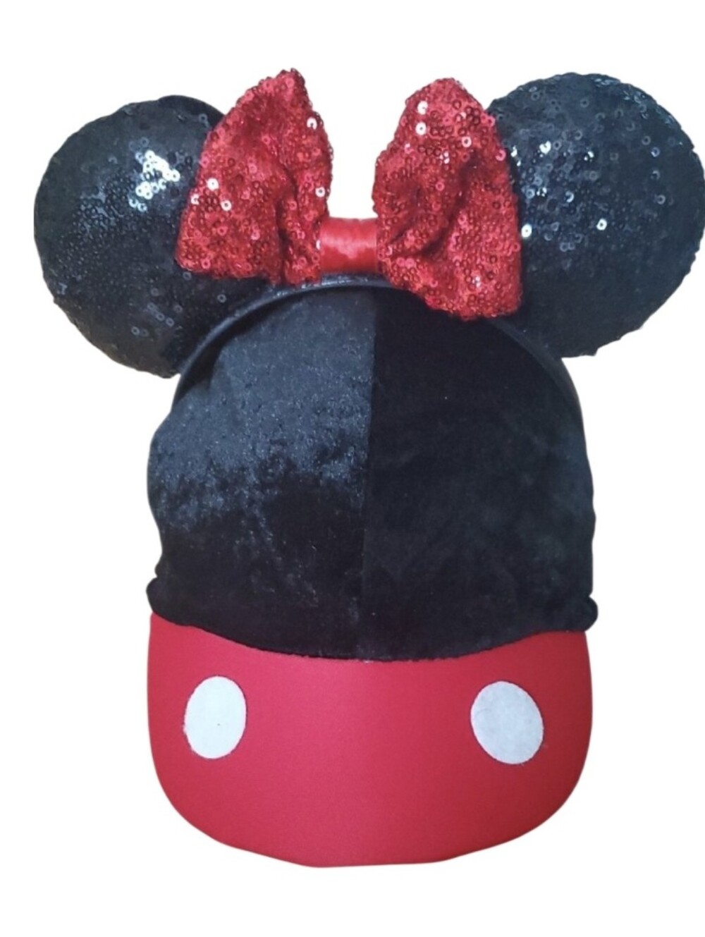 Disney Parks Minnie Mouse Sequin Ear Headband Baseball Hat
